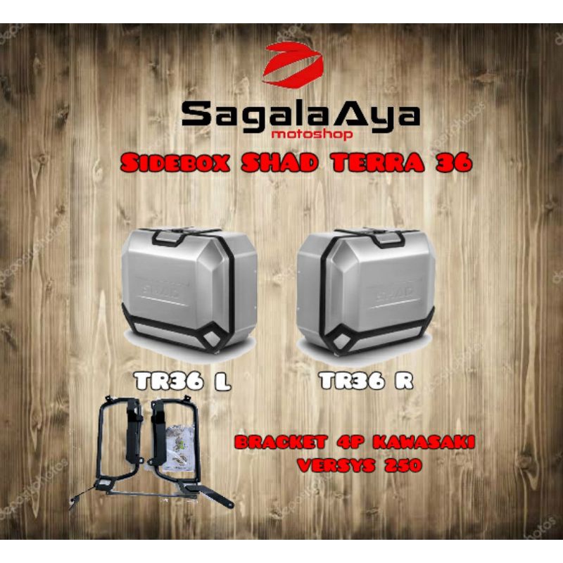 Sidebox pannier Shad terra 36 TR36 bracket side box 4P motor kawasaki versys 250 original murah