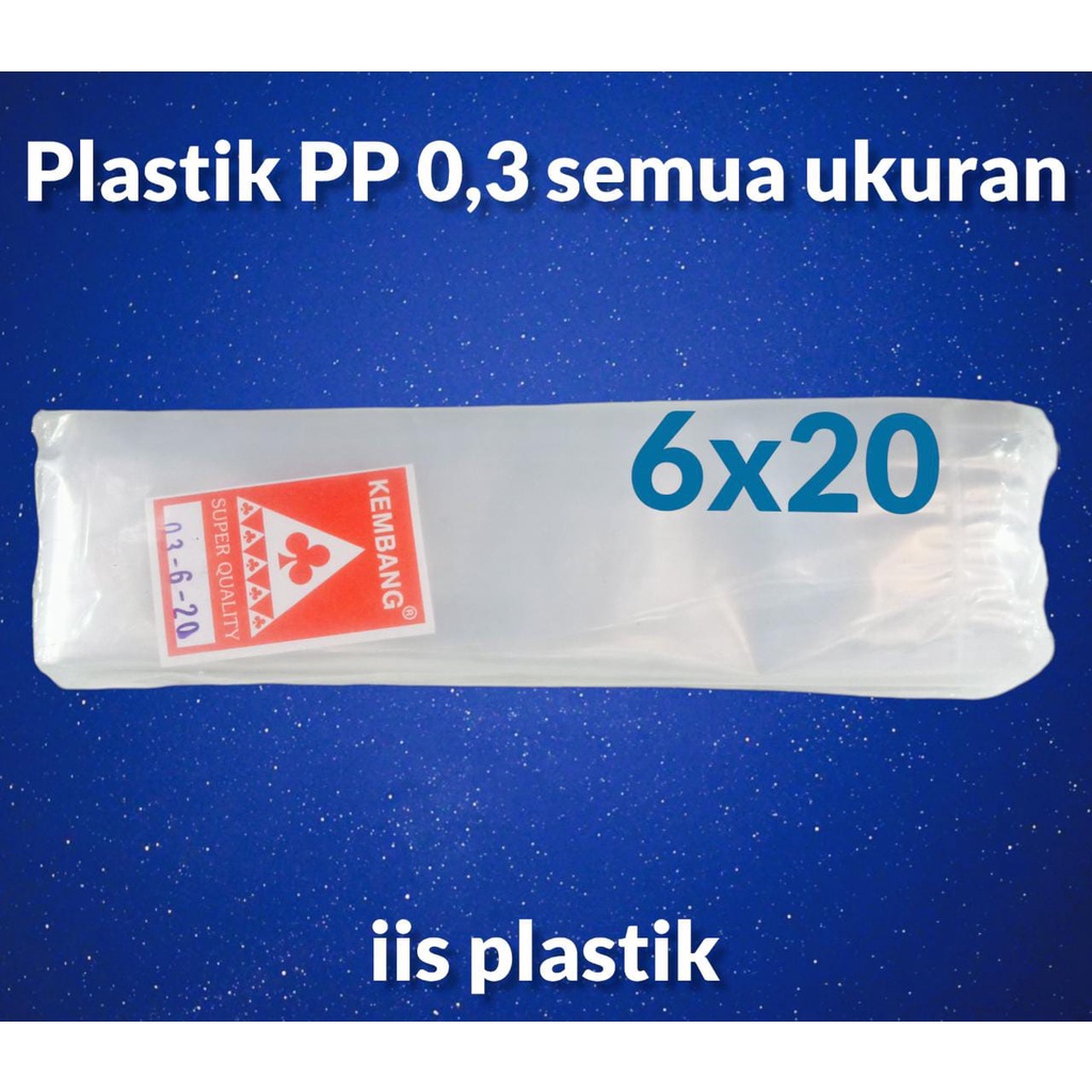 kantong plastik PP bening Ukuran kecil / plastik aneka Kue / Kerupuk Macaroni dll / plastik bening semua ukuran