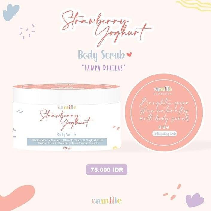 [READY] Strawberry Yoghurt Body Scrub by Camille
