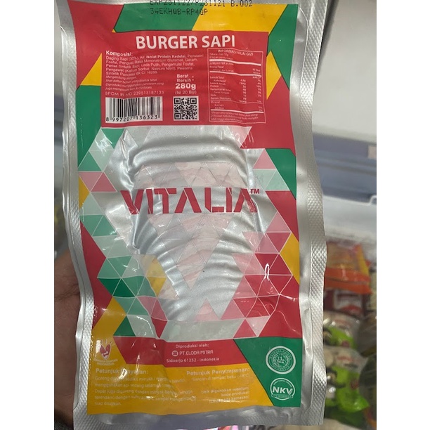 

DAGING BURGER SAPI VITALIA MINI 280GR ISI 20 BH