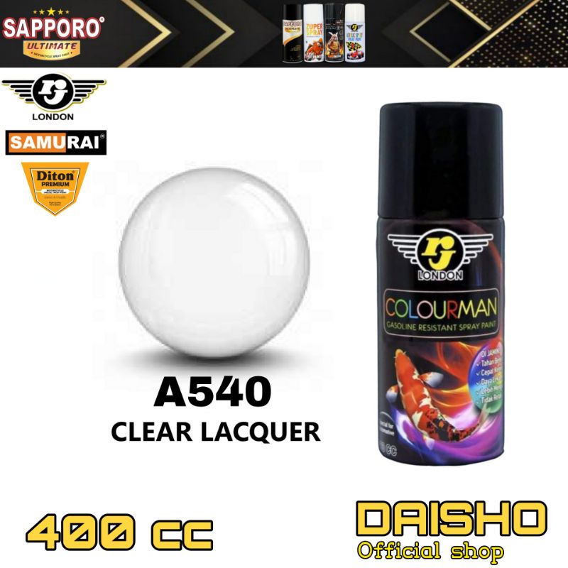 pilox pilok 400cc clear gloss glossy pernis vernis transparan rj london colourman cat semprot spray 