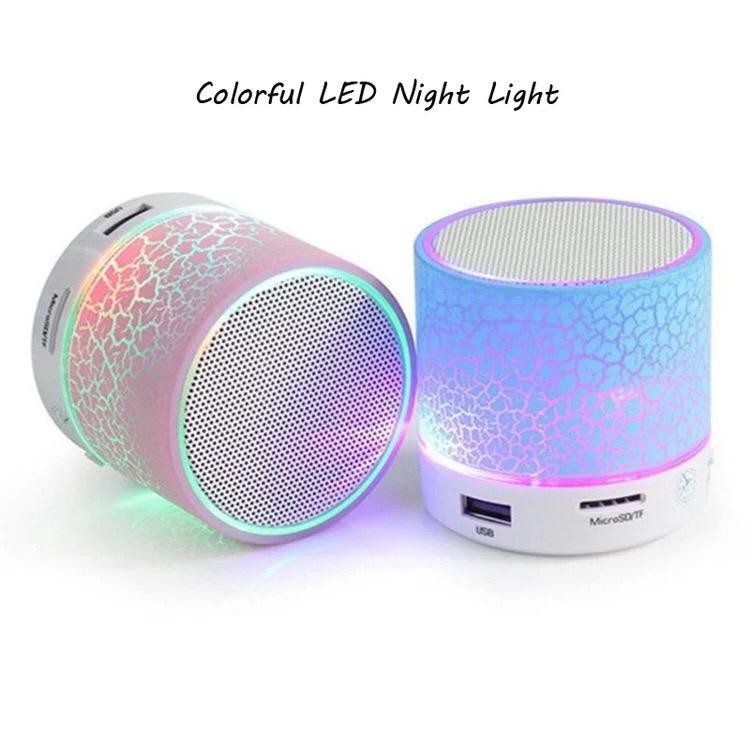 Speaker Bluetooth Lampu Retak Music Portable Mini Support MMC USB Flas LED Music Box