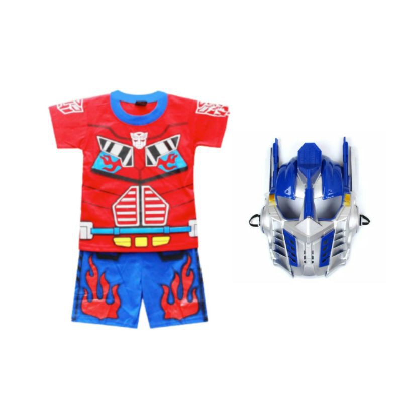 setelan pendek transformer/ baju anak murah meriah/setelan pendek anak laki-laki