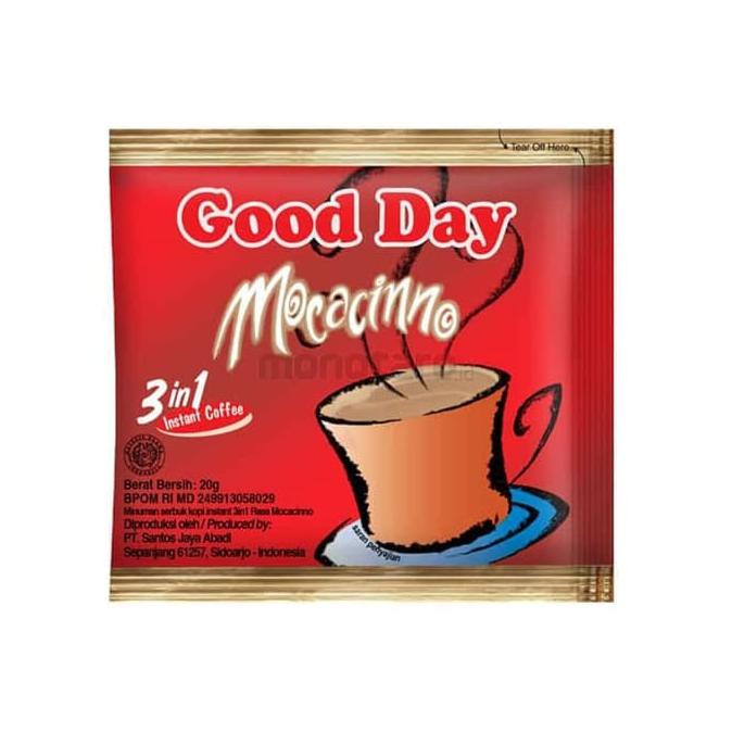 

Bergaransi Kopi Good Day Mocacinno Merah 1 Pack Isi 50 Sachet Gilaa!!!