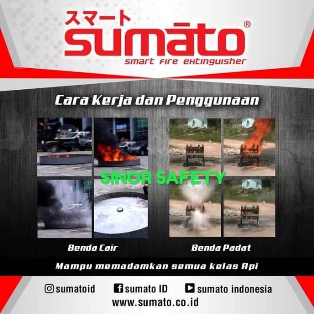 ORIGINAL SUMATO 4 Liter SM-40 Alat Pemadam Api Otomatis Tabung APAR