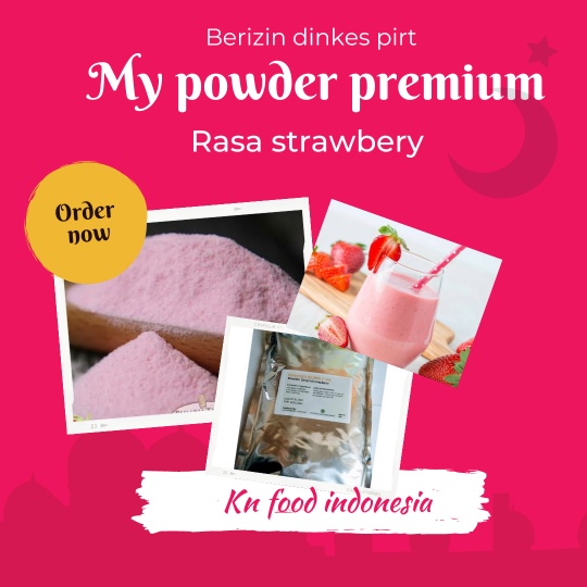 

Powder Minuman rasa Strawberry 1kg PREMIUM