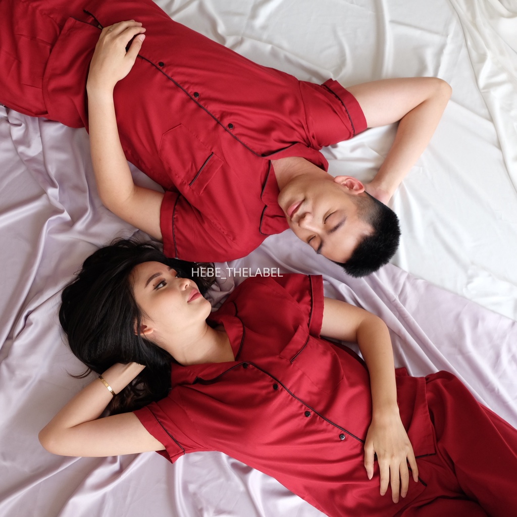 Couple Pajamas - Atasan Celana Baju Tidur Setelan