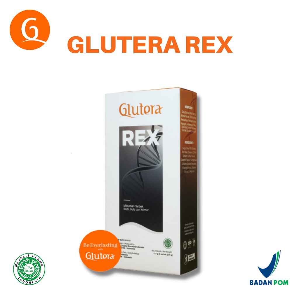 GLUTERA REX - SUPLEMEN VITALITAS - 1 BOX ISI 5 SACHET (125GR)