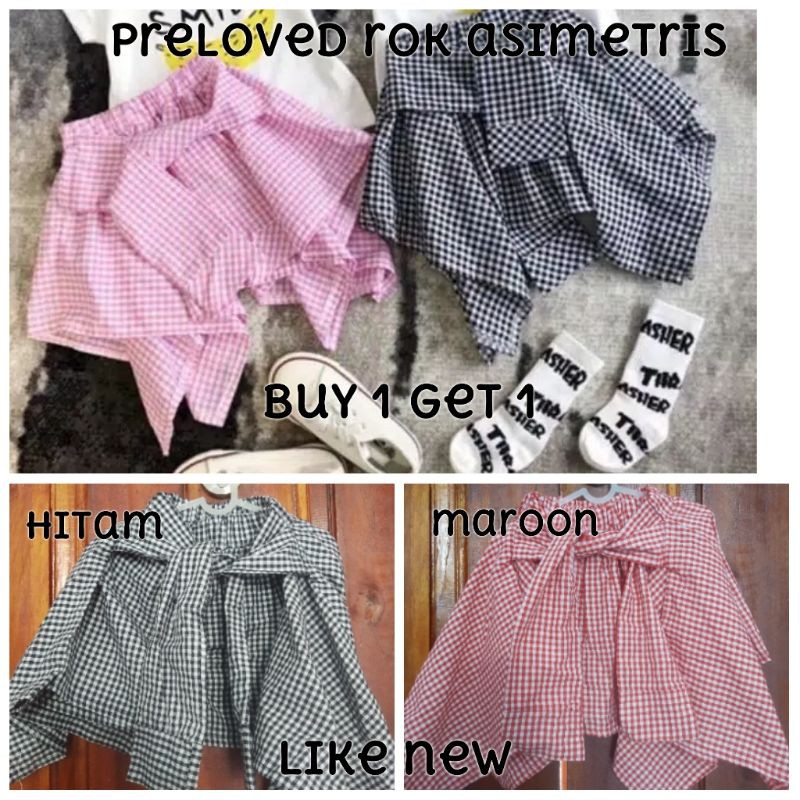 Preloved rok asimetris anak 1-3th