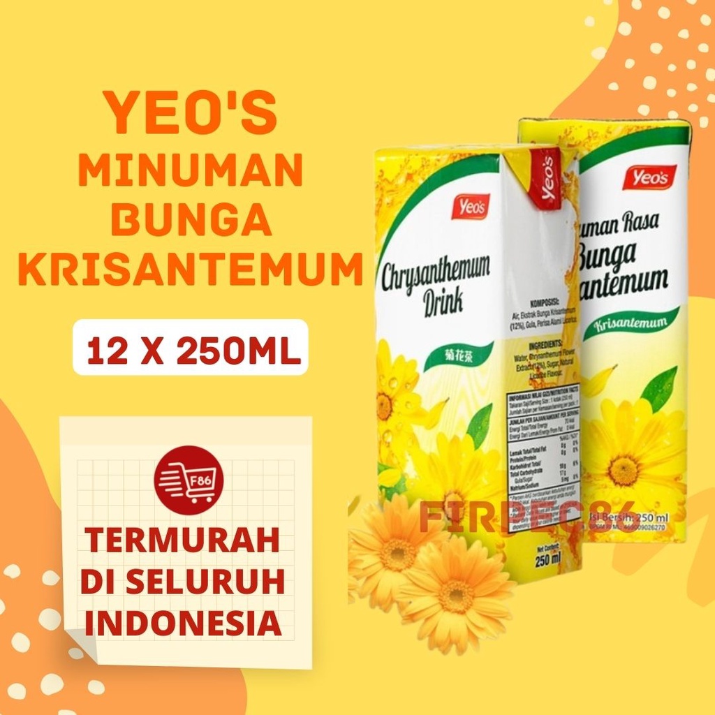 F86 Yeos Drink Teh Bunga krisan / chrysanthemum kotak krisantemum Yeos