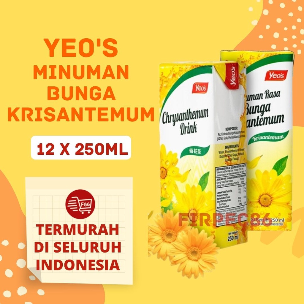 F86 Yeos Drink Teh Bunga krisan / chrysanthemum kotak krisantemum Yeos