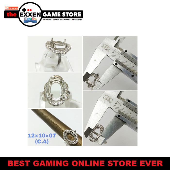 Cincin Wanita Cangkang Emban Ikat Batu Cincin Perak Impor