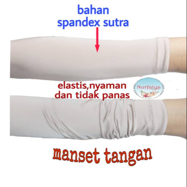 Manset Tangan Spandek Nylon Manset Tangan Licin