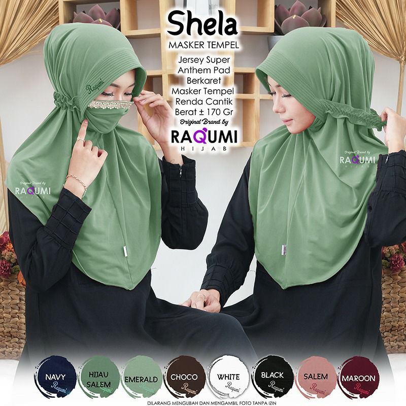 Hijab Masker Shela ORIGINAL Raqumi