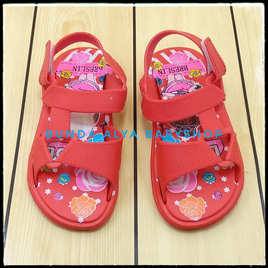 Sendal Anak Perempuan Usia 5 6 7 Tahun Kartun Elastis - Sepatu Sandal Anak Cewek Lentur Anti Licin Banyak Warna