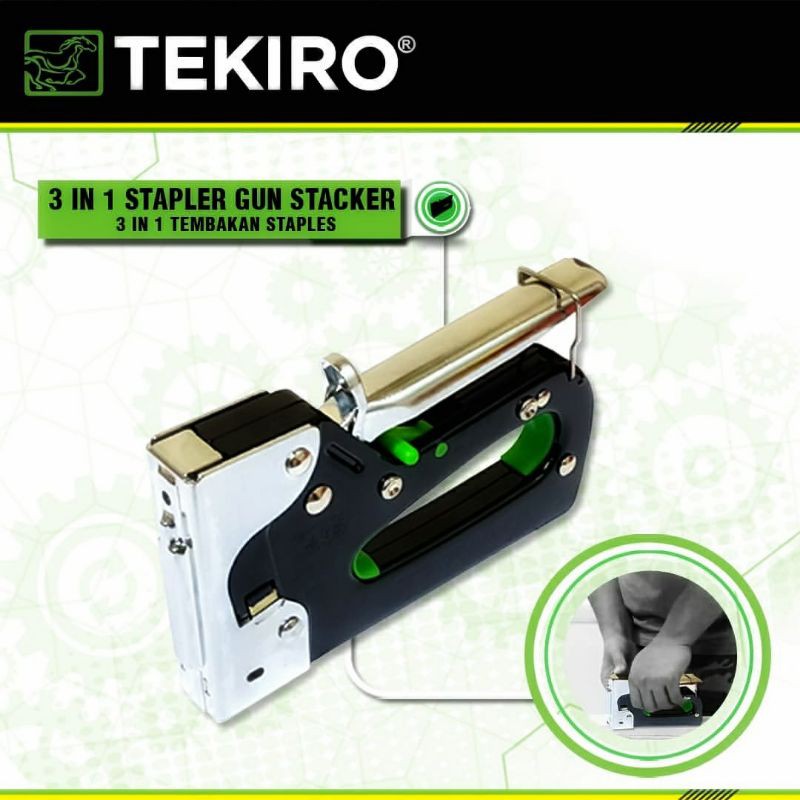 TEKIRO Staple Gun Tacker 3 in 1 Staples Tembak 6-1 Mm