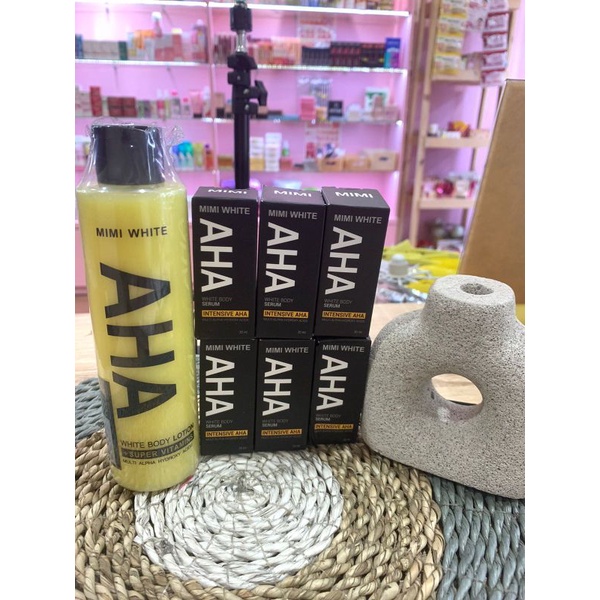 MIMI WHITE AHA BODY SERUM 30 ML / BODY LOTION 200 ML