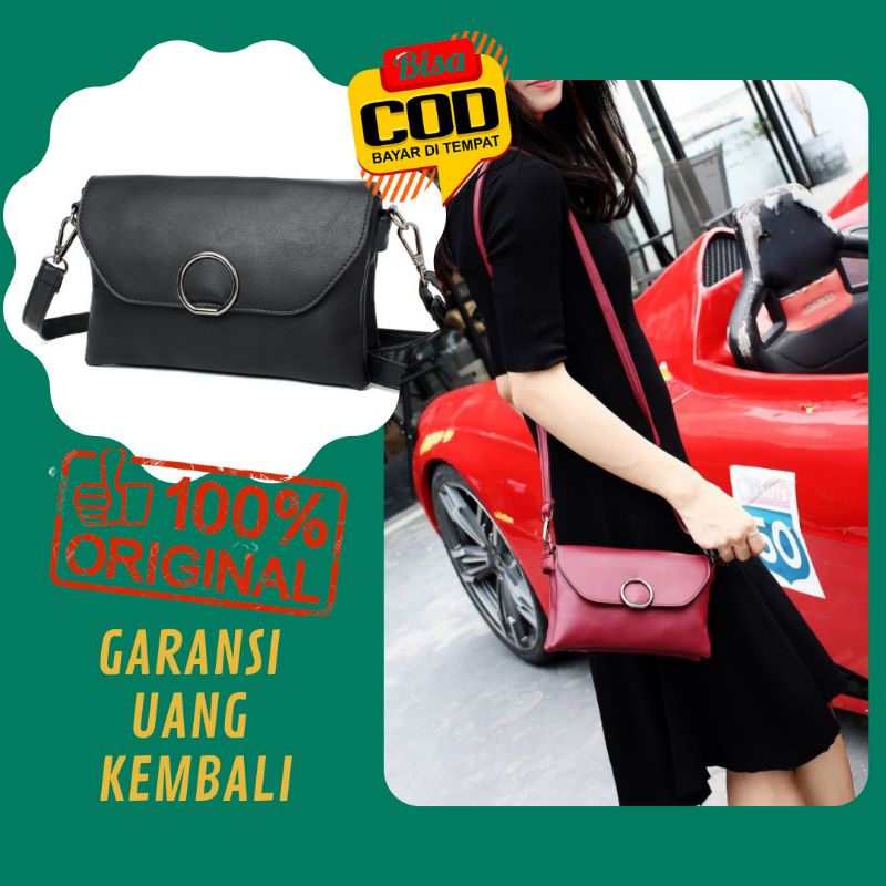 Tas Wanita Selempang Selendang Jinjing Tali Panjang Miniso Andin Import Terbaru  2021 Ori