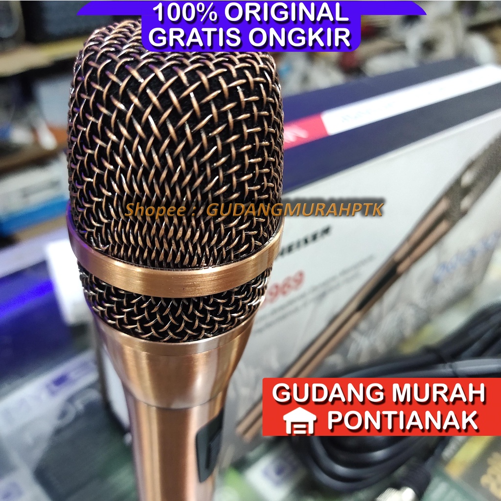 Mic SENNHEISER ORIGINAL SH-6969 ASLI Kualitas TOP Jernih SEPUL BAGUS dan Berat