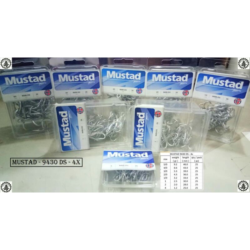 MUSTAD - 9430 DS (treble hook)