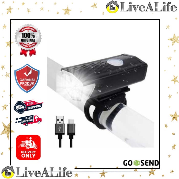 Goofy Lampu Sepeda LED USB Rechargeable Waterproof - SFIT5227