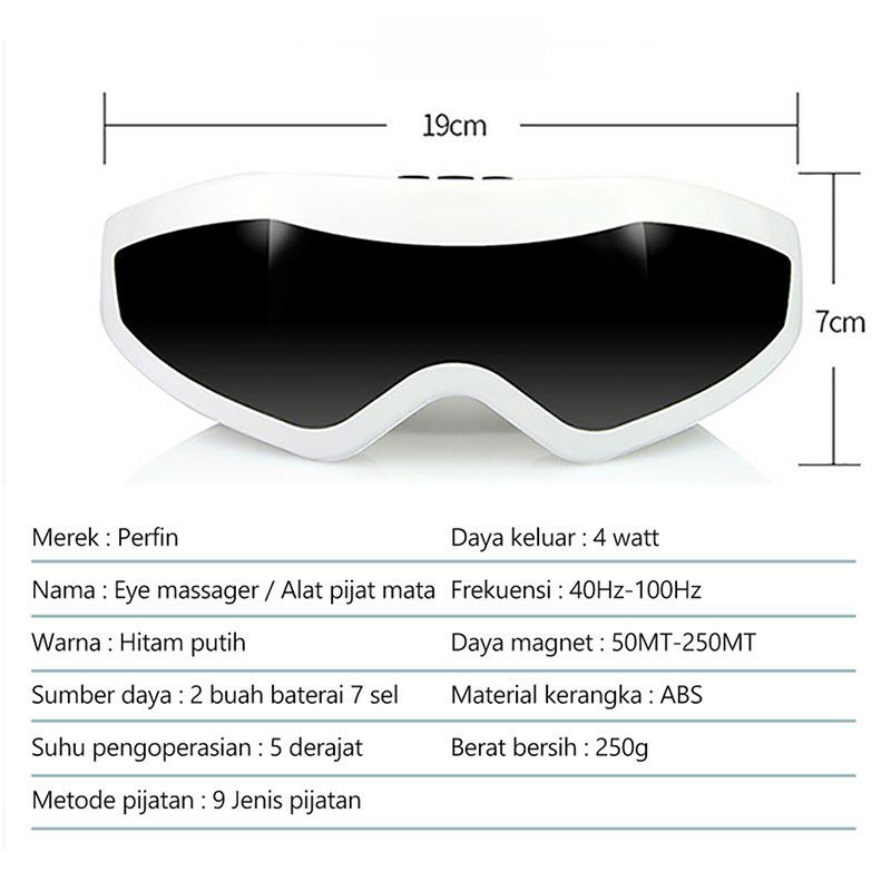 Kacamata Alat Pijat Terapi Mata Elektrik Minus Plus Eye Massager