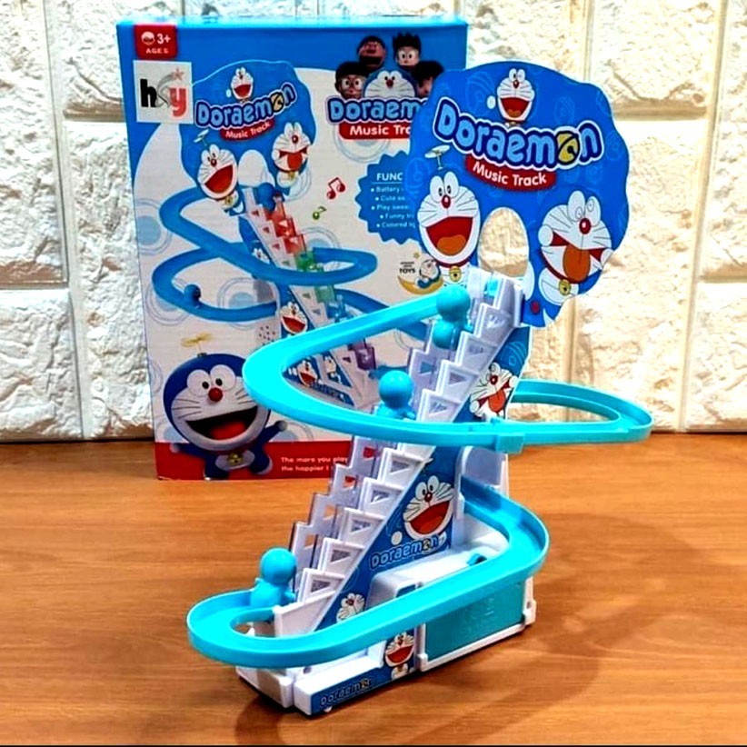 BISA COD KADO ANAK Magnetic Track Set Doraemonn 668-8 Mainan Anak Cowok EDUKASI Mainan Seluncuran