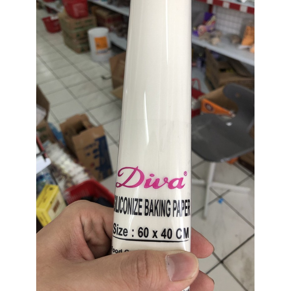 

Best Seller - Baking Paper Diva 60 X 40 1 Tube 20 Lembar Silicon Kertas Roti