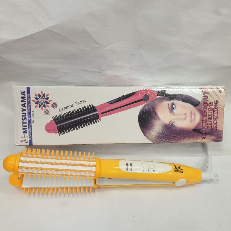 Alat Catok Rambut 2in1 Lurus Keriting Curly Blow Sisir Wanita Ms 5004 Rebonding Murah Salon