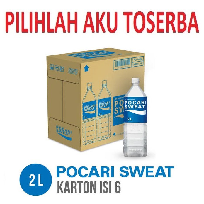 POCARI SWEAT PET 2 liter / 2000 ml - ( HARGA 1 DUS ISI 6 BOTOL )