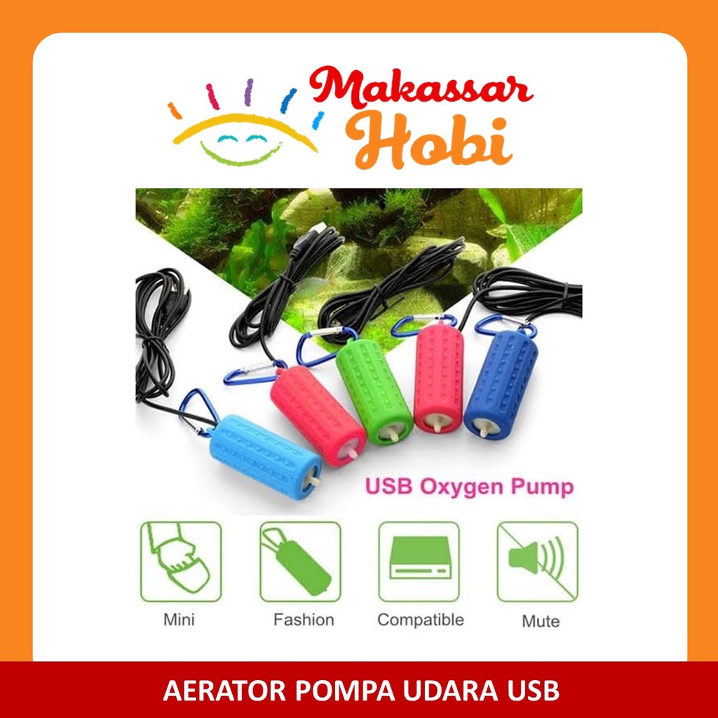 Air Pump Airpump Aerator Pompa Udara USB DC Baterai Batere Powerbank