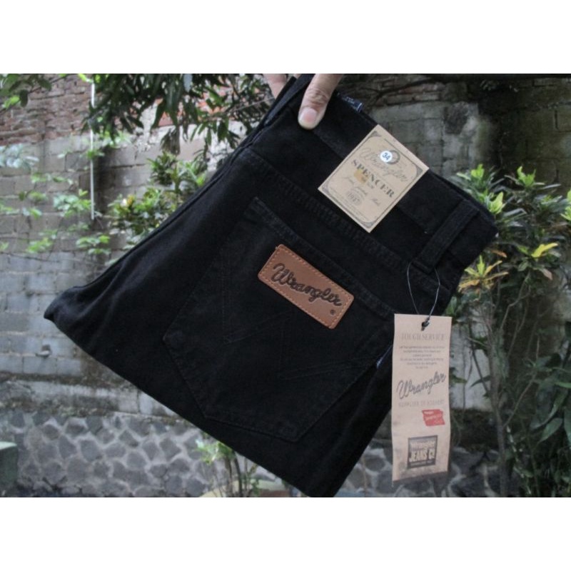 CELANA JEANS PRIA COWOK HITAM STANDAR