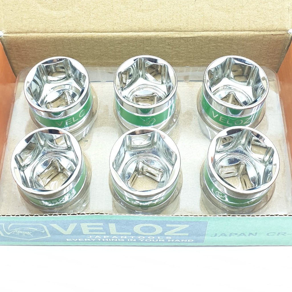 Veloz Premium 26mm Kunci Mata Sok Sock Socket 26mm 6PT 1/2&quot; Chrome Vanadium Steel