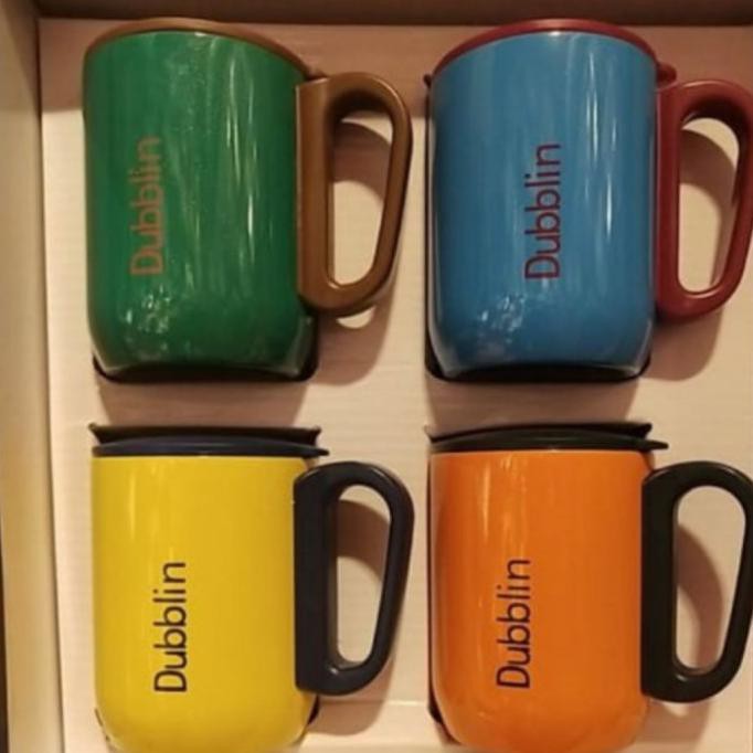gelas mug dubblin polo 4pcs/gelas stainless set dubblin 4pcs