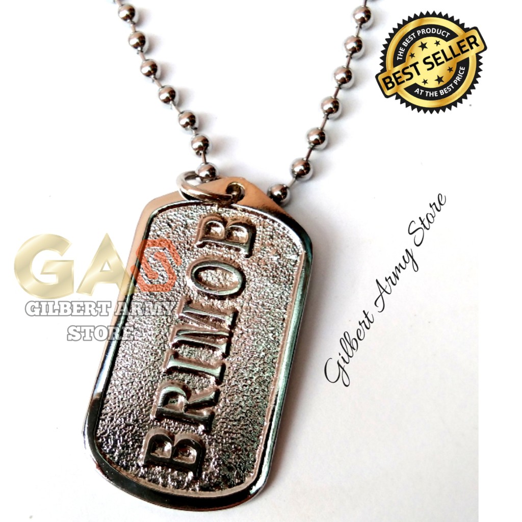 GILBERT ARMY STORE-Kalung Pria Logo Brimob- Grosir Kalung Murah- Kalung Militer - Kalung Cor Brimob