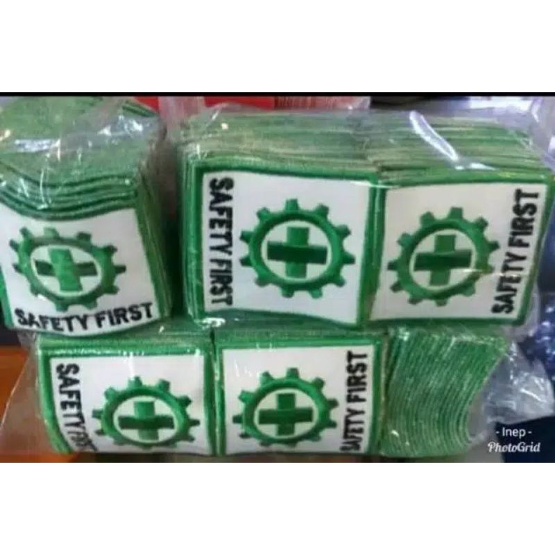

logo bordir safety first k3 uk 6.5cmx6.5cm
