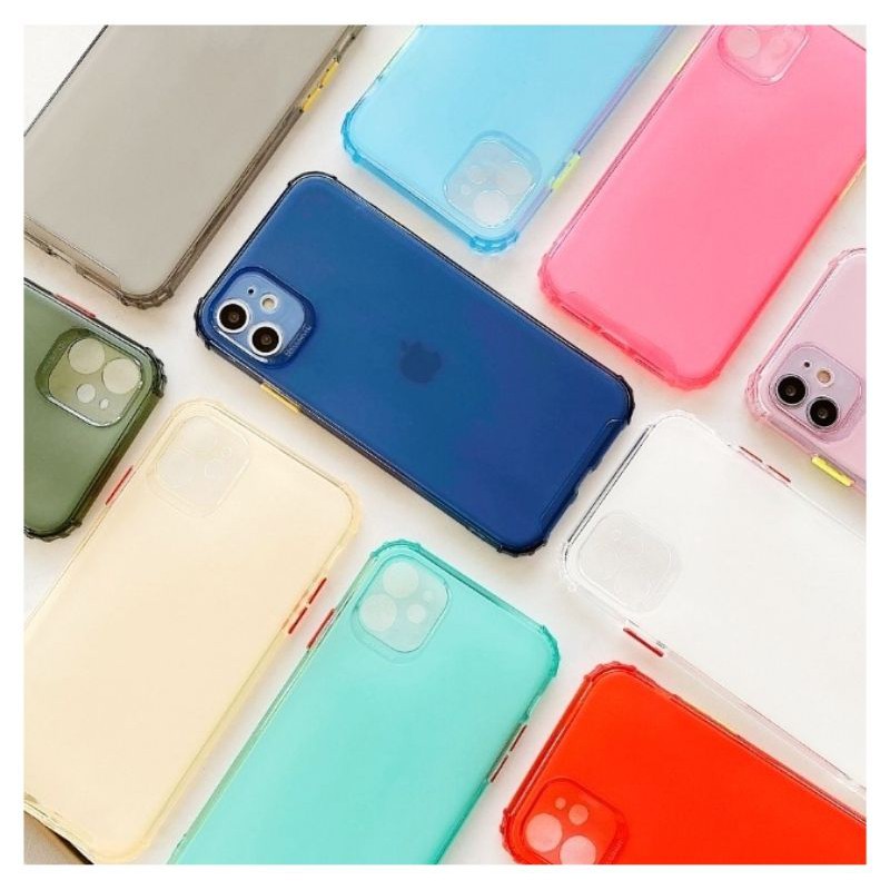 CASE / SILICONE TRANSPARAN WARNA FULL TUTUP KAMERA UNTUK IPHONE 11