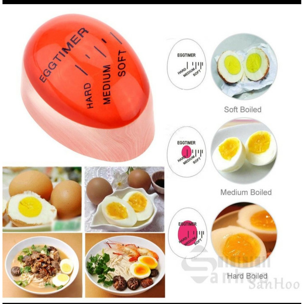 EGG TIMER Perfect Boiled Indicator Pengukur Suhu Telur Rebus Kitchen