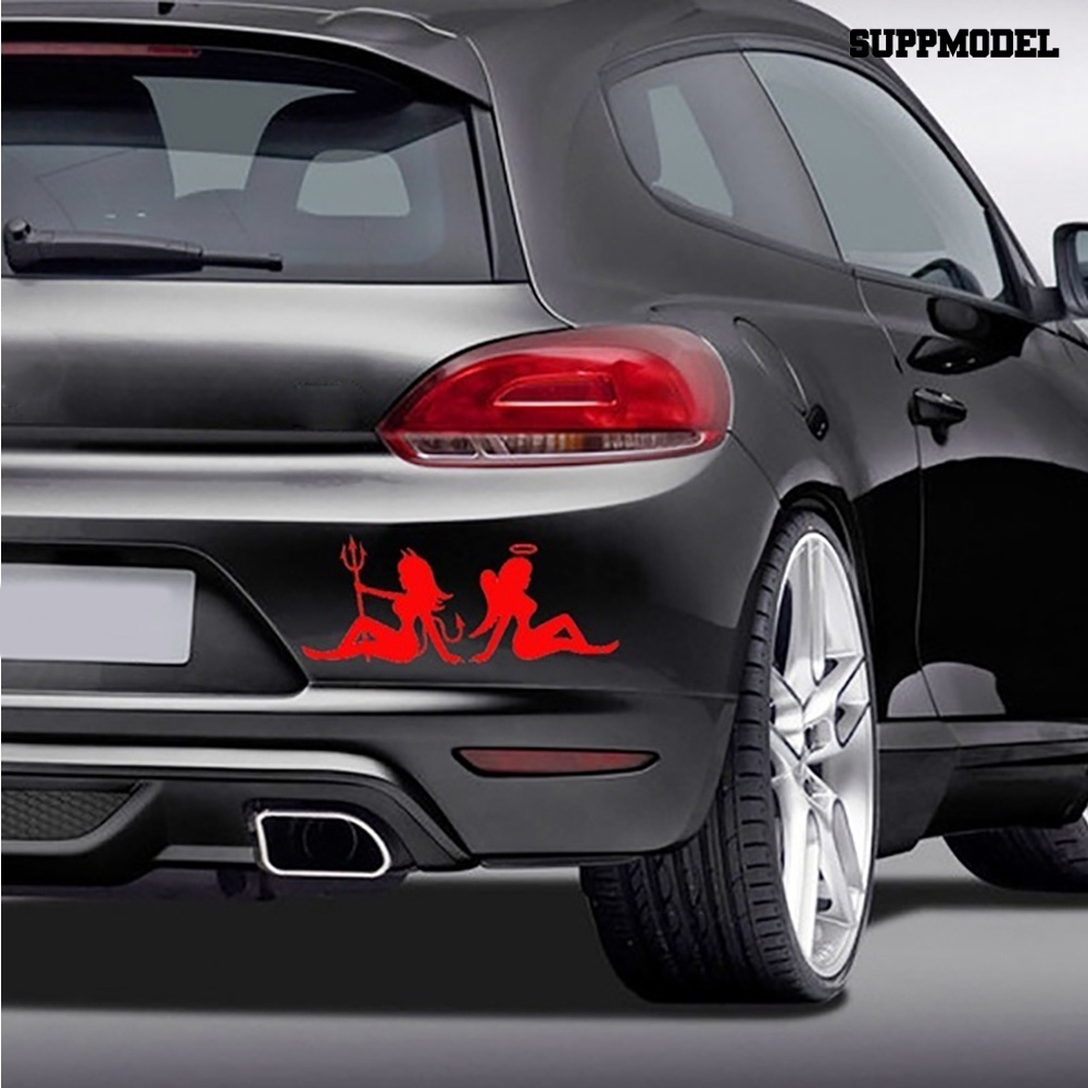 Stiker Reflektif Tema Angel Devil Untuk Bodykaca Jendela Mobil