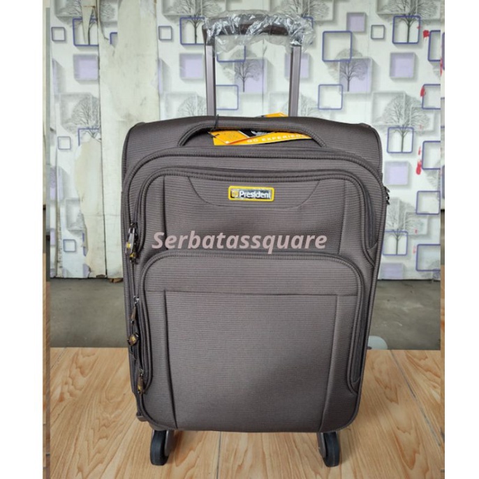Travel bag koper Baju President 20" Brown Free Gembok Kecil