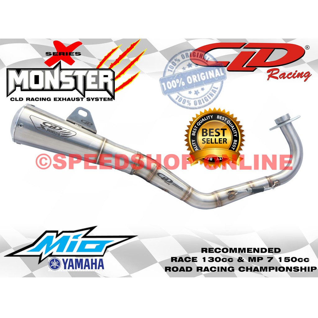 knalpot cld yamaha mio fino nouvo original type monster-x series