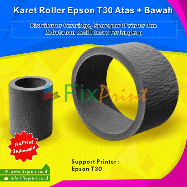 Karet Roller Epson T30 Atas + Bawah New, Karet ASF Roller Atas Epson T30