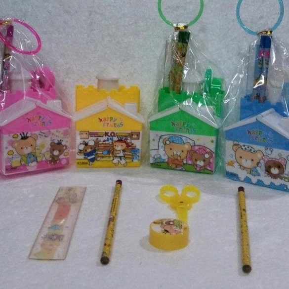 

Paket Alat Tulis Anak 8118 - ATK Anak Karakter - Pensil Pulpen Set 6s bentuk rumah
