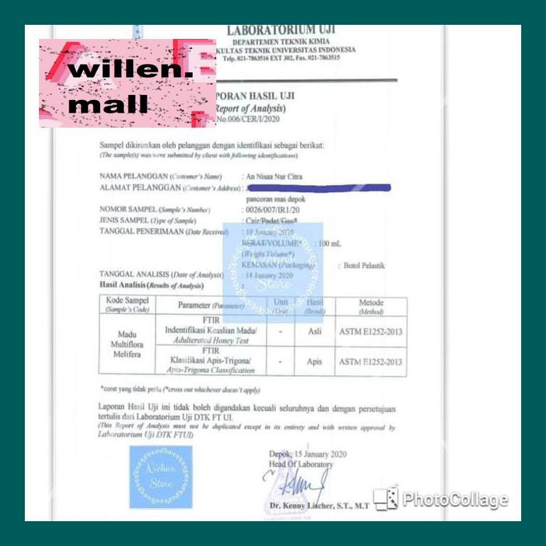 

S0Vitxd Madu Asli / Raw Honey 600 Gram Perasan Madu Sarang Melifera S50Vt0H