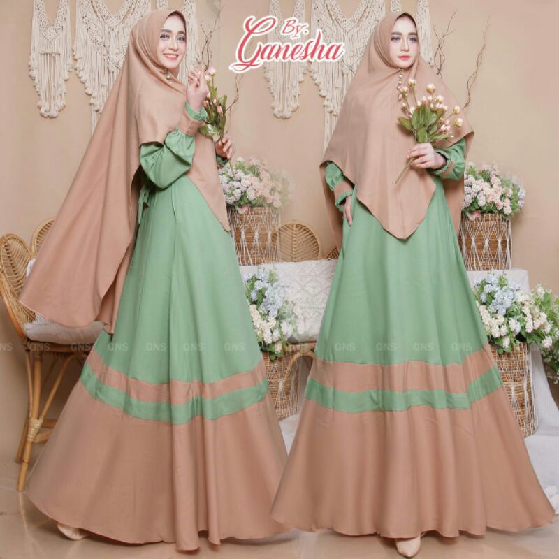Gamis syari Murah kekinian/Gamis Ganesha/Mhiya store