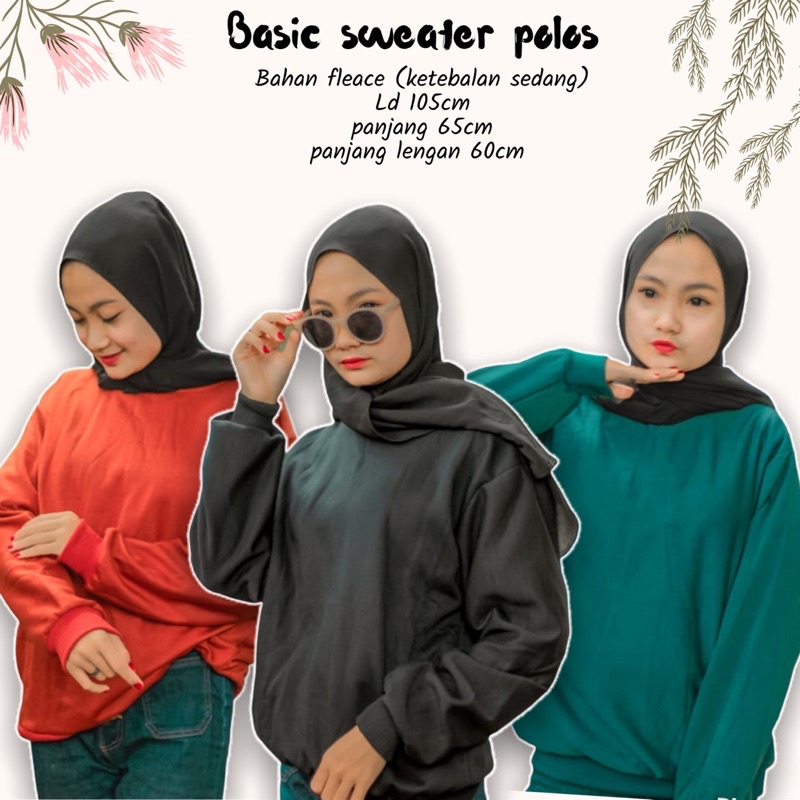 sweater polos / basic sweater oblong polos / basic polos / sweater oblong wanita