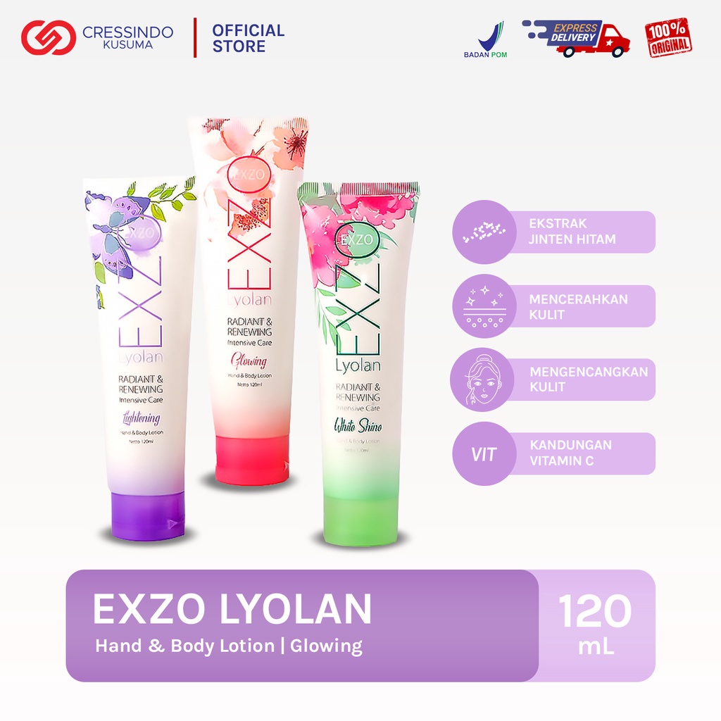 EXZO Lyolan  Hand & Body Lotion - Glowing 120ml