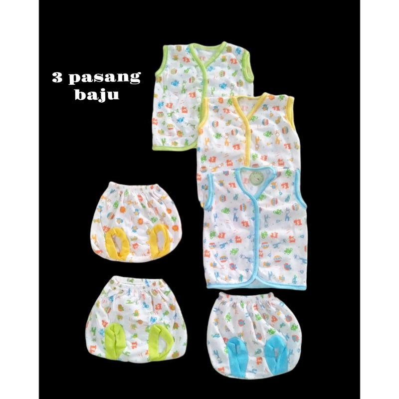 3 PASANG BAJU KUTUNG BAYI NEWBORN/BAJU BAYI NEWBORN