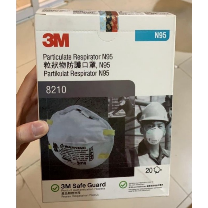 Masker 3M 8210 N95 USA ORIGINAL -  Masker Medis Anti Virus 3M 8210