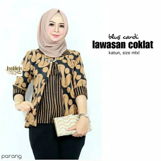Sora Blouse Busana Atasan Batik Wanita Cantik Pastel Formal Casual High Quality Katun Pastel
